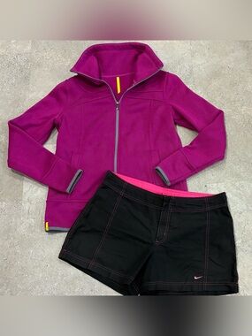 Women’s NIKE/LOLE Jacket & Board Shorts, sz Medium